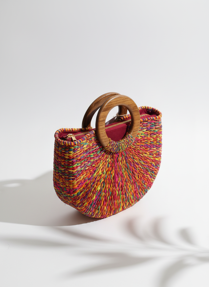 CARTERA MEDIALUNA MULTICOLOR