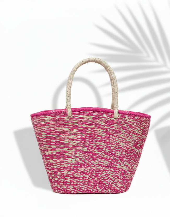 CARTERA MERLINA DE PAJA TOQUILLA FUCSIA