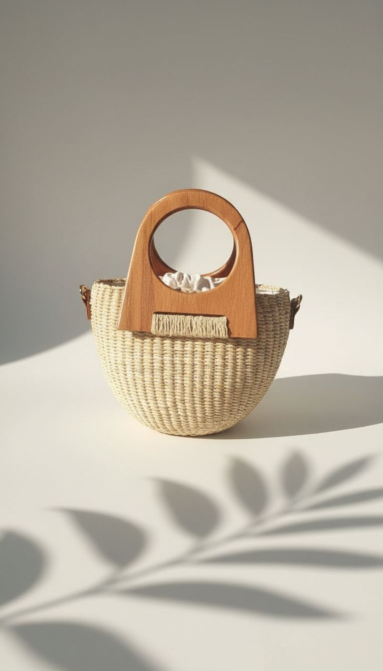 CARTERA LUCY PAJA TOQUILLA AGARRADERA MADERA NATURAL