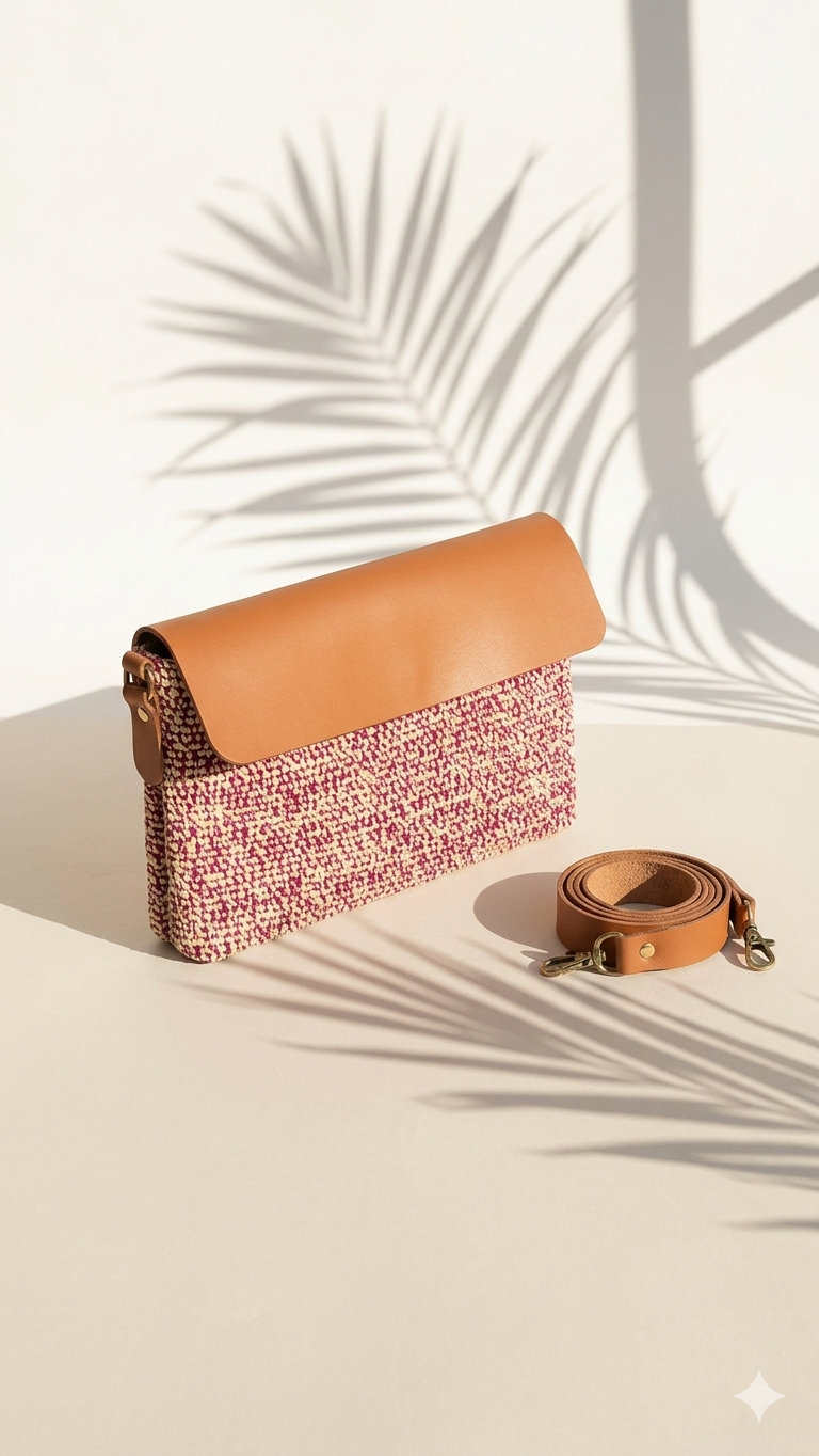 CLUTCH DE PAJA TOQUILLA ROJA
