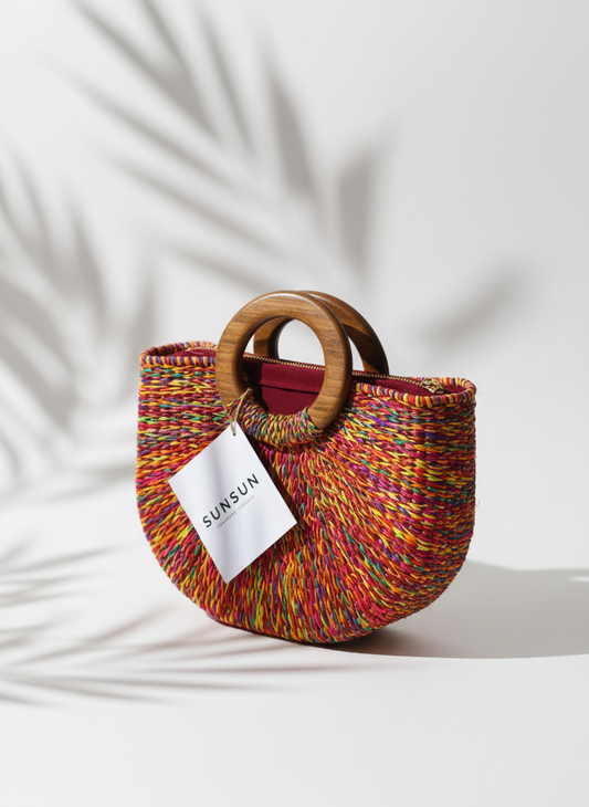 CARTERA MEDIALUNA MULTICOLOR