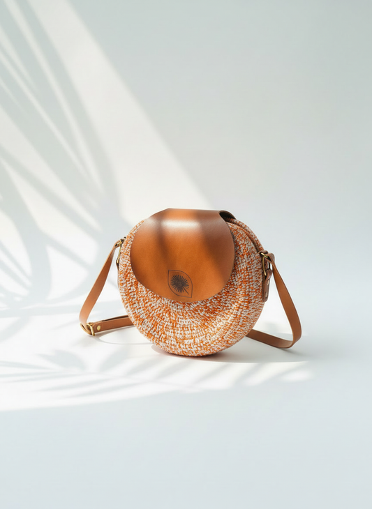 CARTERA PAJA TOQUILLA YOYO NARANJA 25 CM DIAMETRO