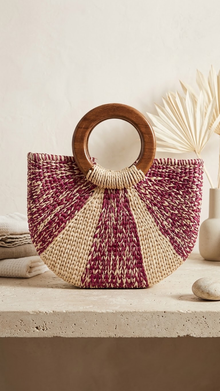 CARTERA MEDIALUNA ROSADA