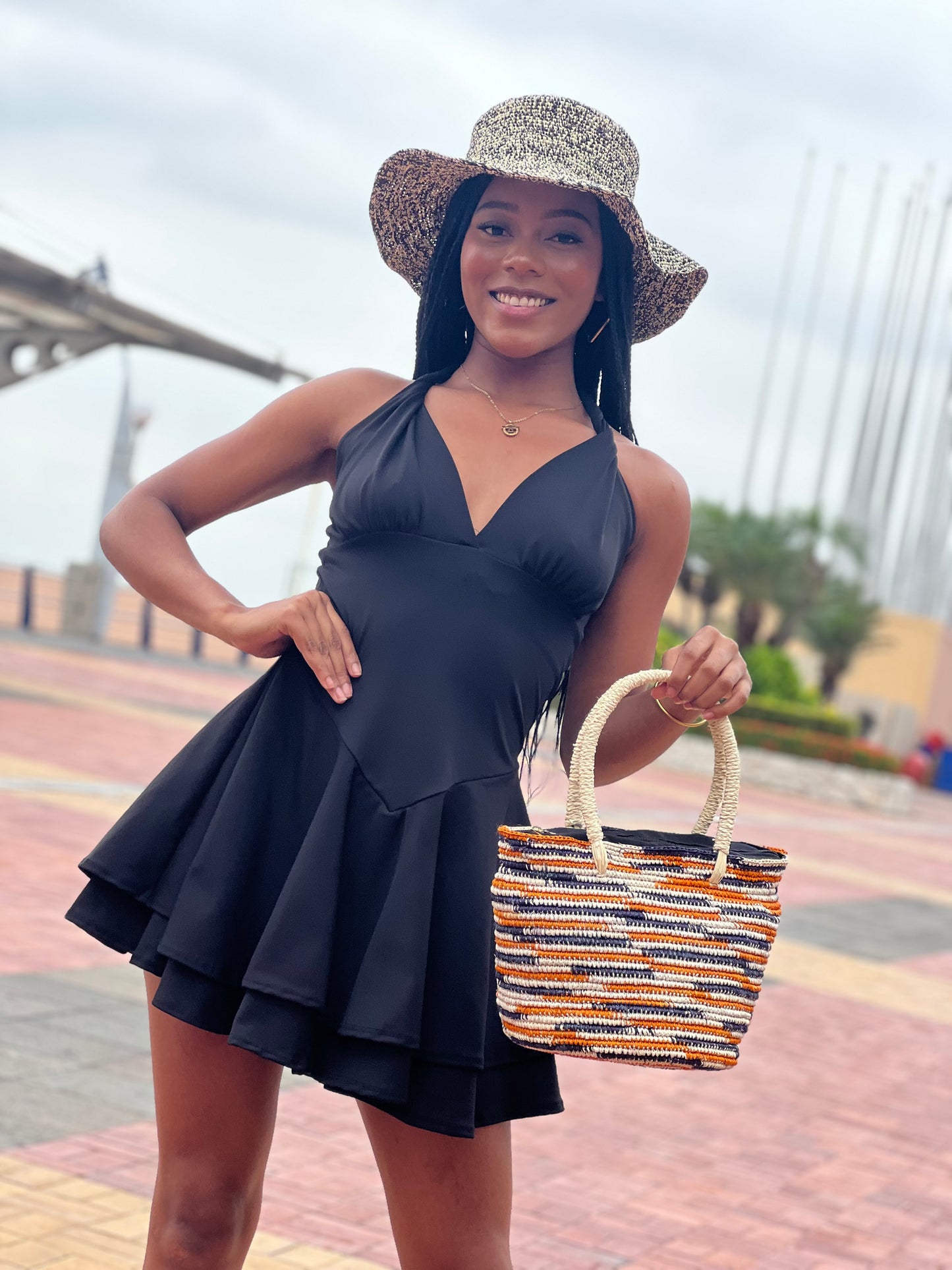 CARTERA CROCHET AGARRADERA PAJA TOQUILLA