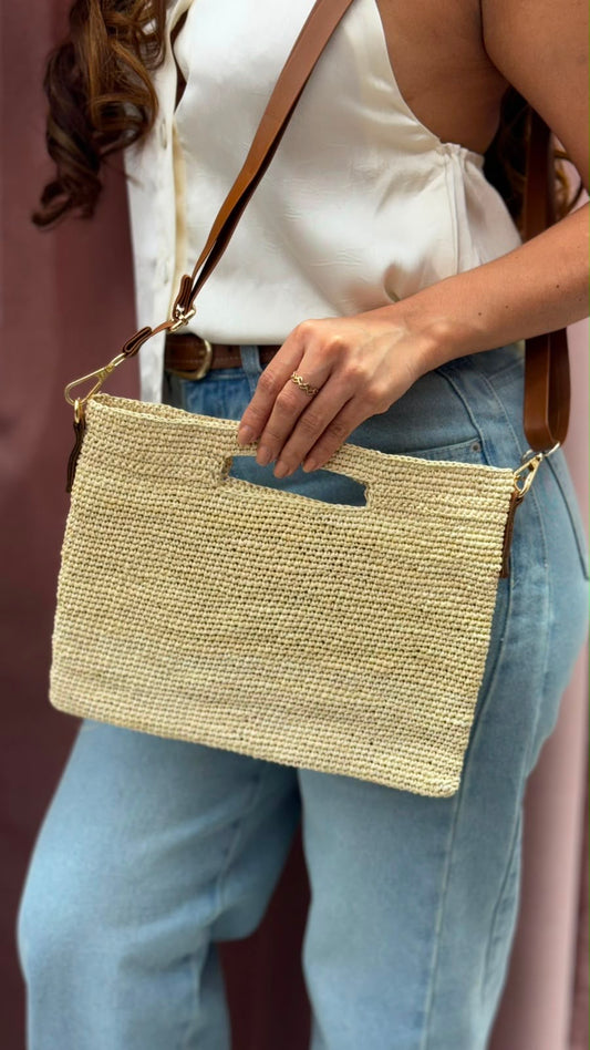 CLUTCH DE PAJA TOQUILLA NATURAL - ECUANDINO