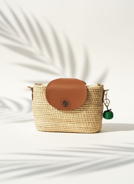 CARTERA CROSSBODY PAJA TOQUILLA NATURAL (SIN SOLAPA CUERINA)