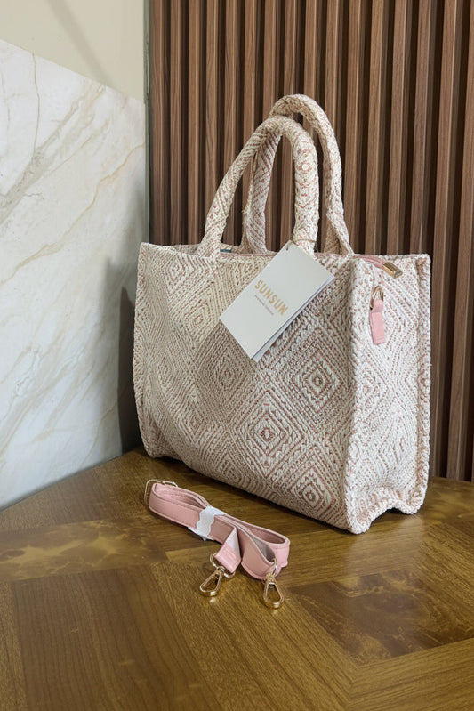 CARTERA DE TELA PALO ROSA - SAMBORONDÓN