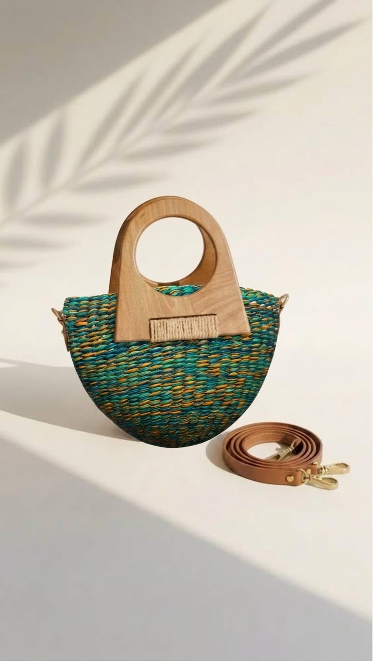 CARTERA LUCY FUCSIA AGARRADERA MADERA