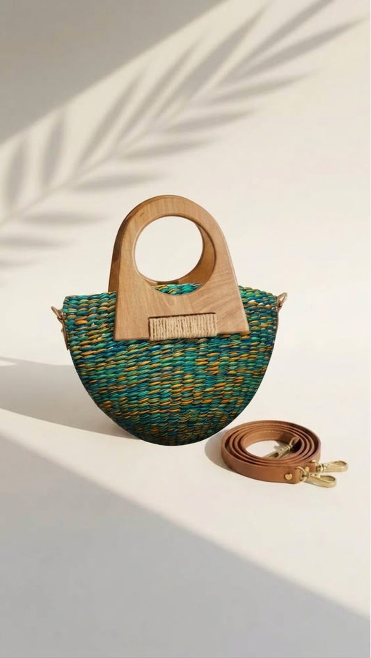 CARTERA LUCY FUCSIA AGARRADERA MADERA