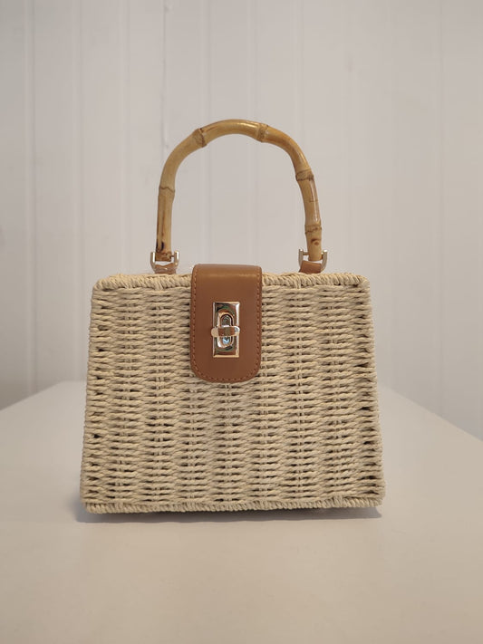 SINTÉTICA CARTERA BAMBÚ BEIGE