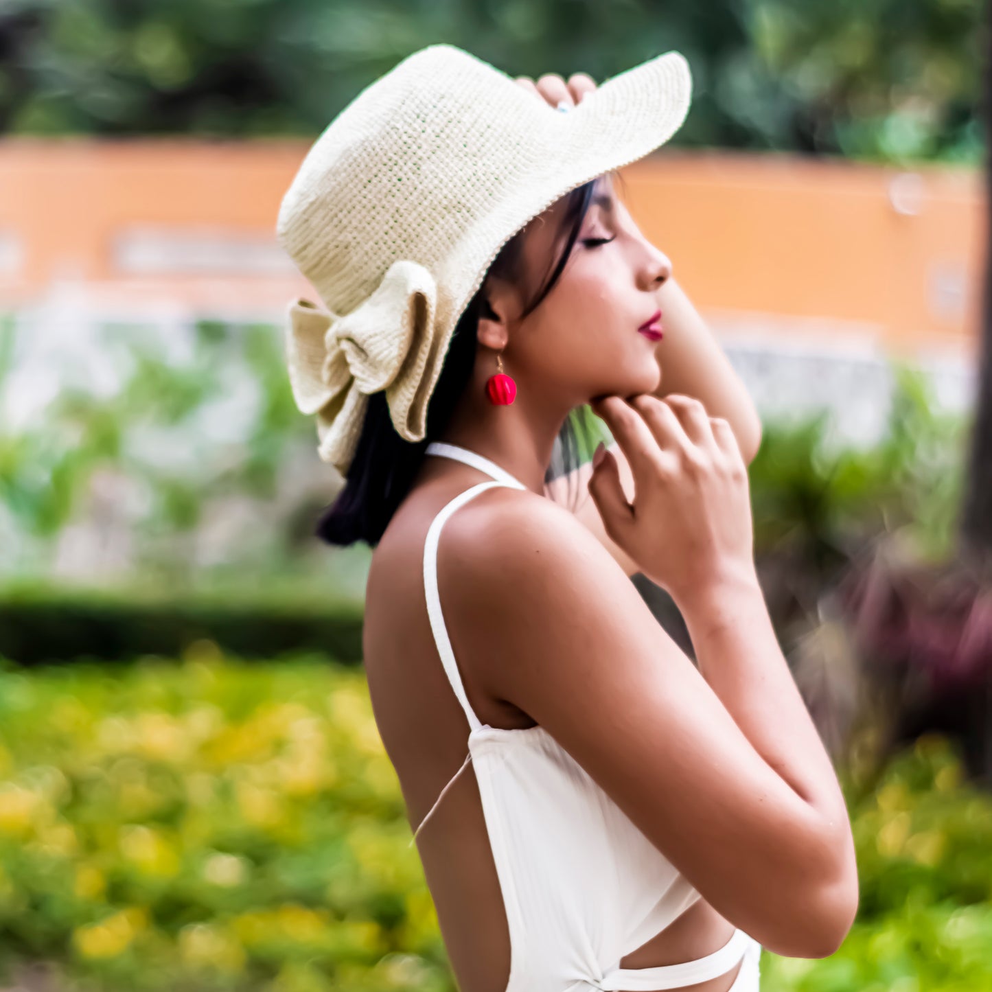 SOMBRERO CROCHET LAZO  📌 MALL DEL SOL