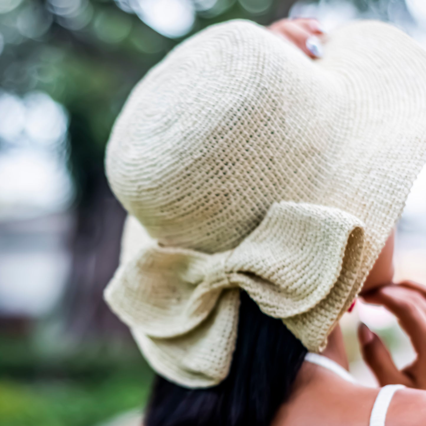 SOMBRERO CROCHET LAZO  📌 MALL DEL SOL