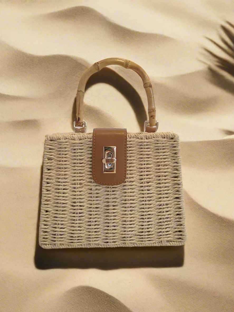 SINTÉTICA CARTERA BAMBÚ BEIGE