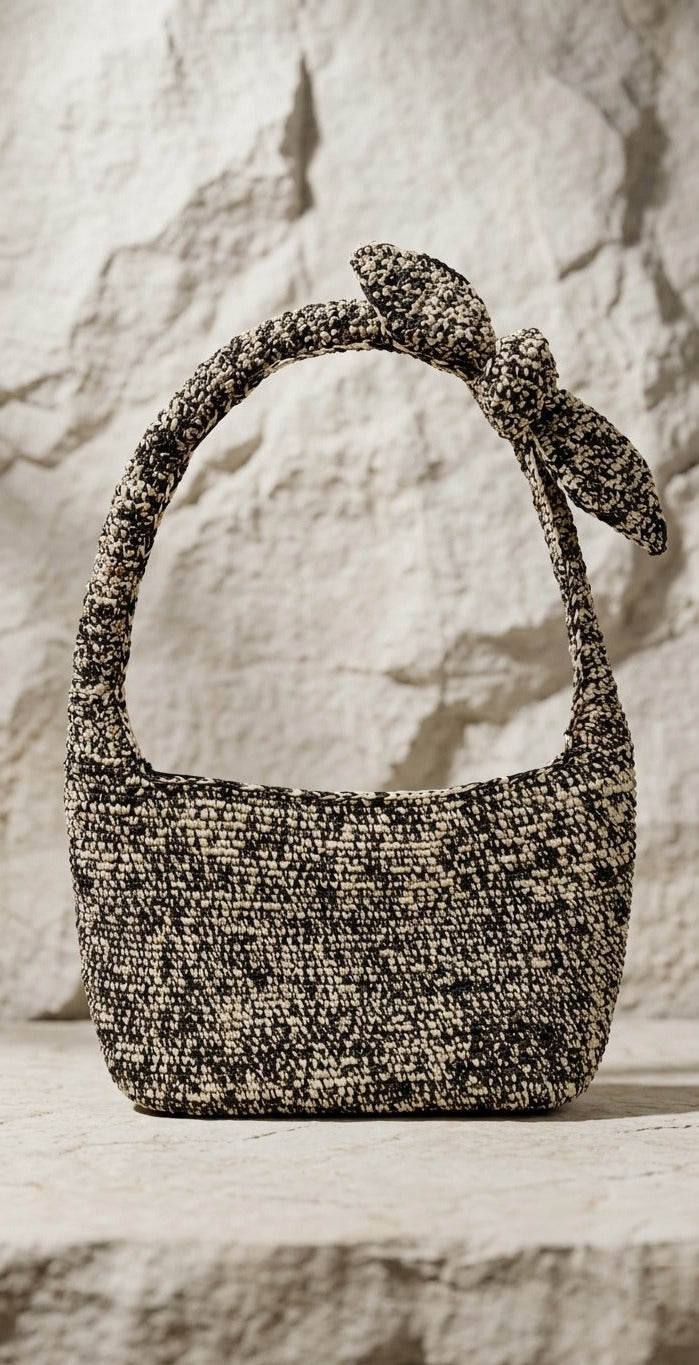 CARTERA CROCHET LAZO NEGRO