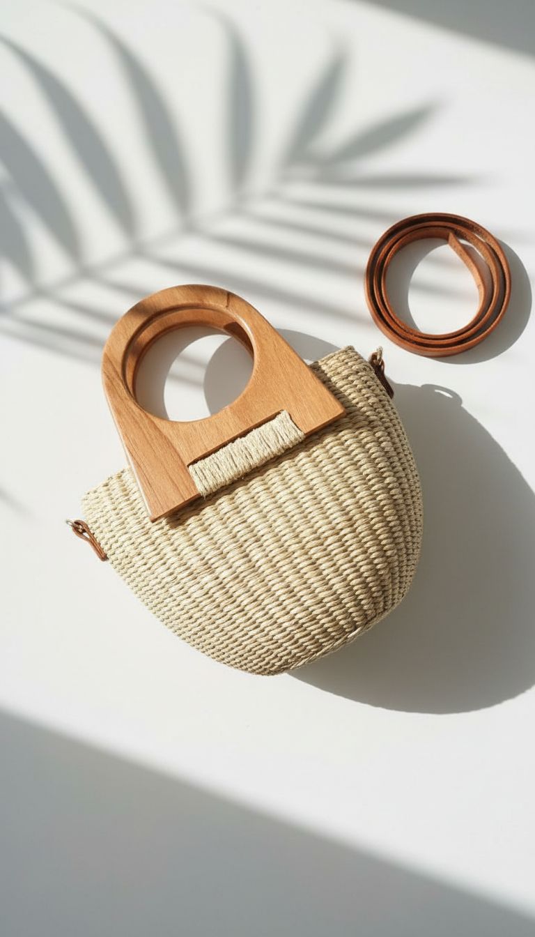 CARTERA LUCY PAJA TOQUILLA AGARRADERA MADERA NATURAL