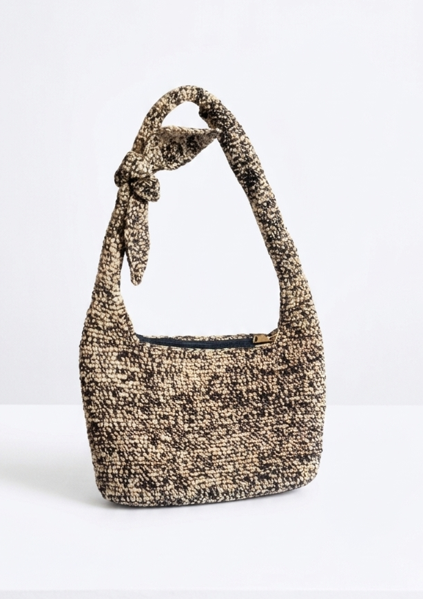 CARTERA CROCHET LAZO NEGRO