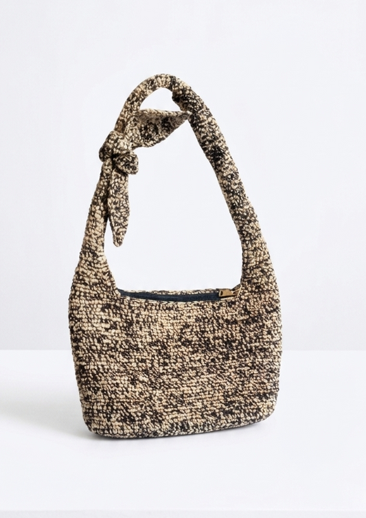 CARTERA CROCHET LAZO NEGRO