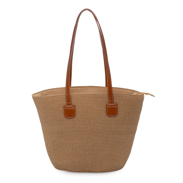 SINTÉTICA CARTERA MEDIANA DE MANO CAFÉ