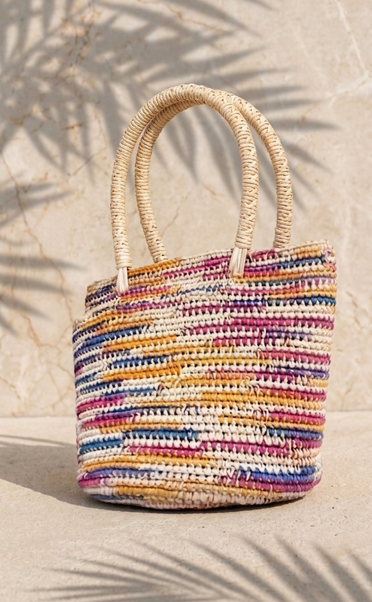 ADQUISICIÓN PROMO CARTERA CROCHET AGARRADERA PAJA TOQUILLA COLORES - TIENDA GUAYALMA