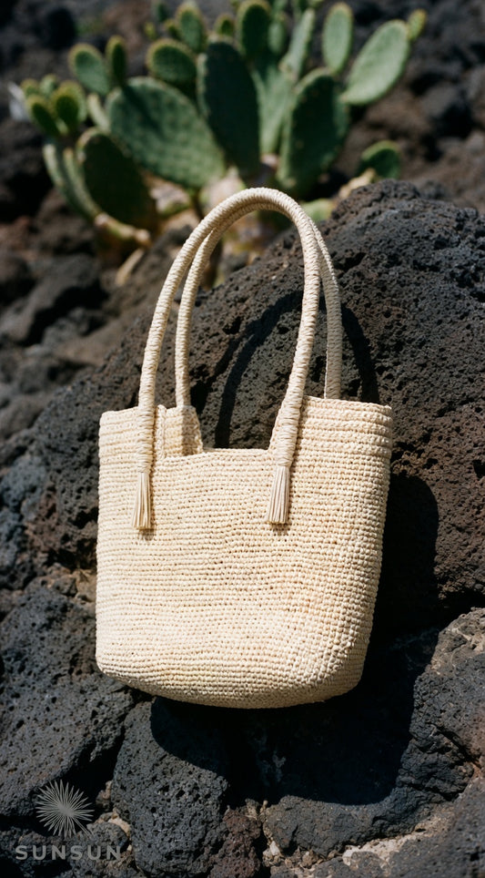 BOLSO DE PAJA TOQUILLA REINA TEJIDA A CROCHET