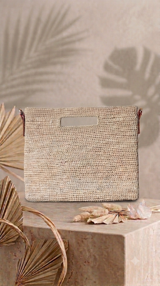 CLUTCH DE PAJA TOQUILLA NATURAL